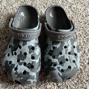 Gray Camo Crocs, size 13C